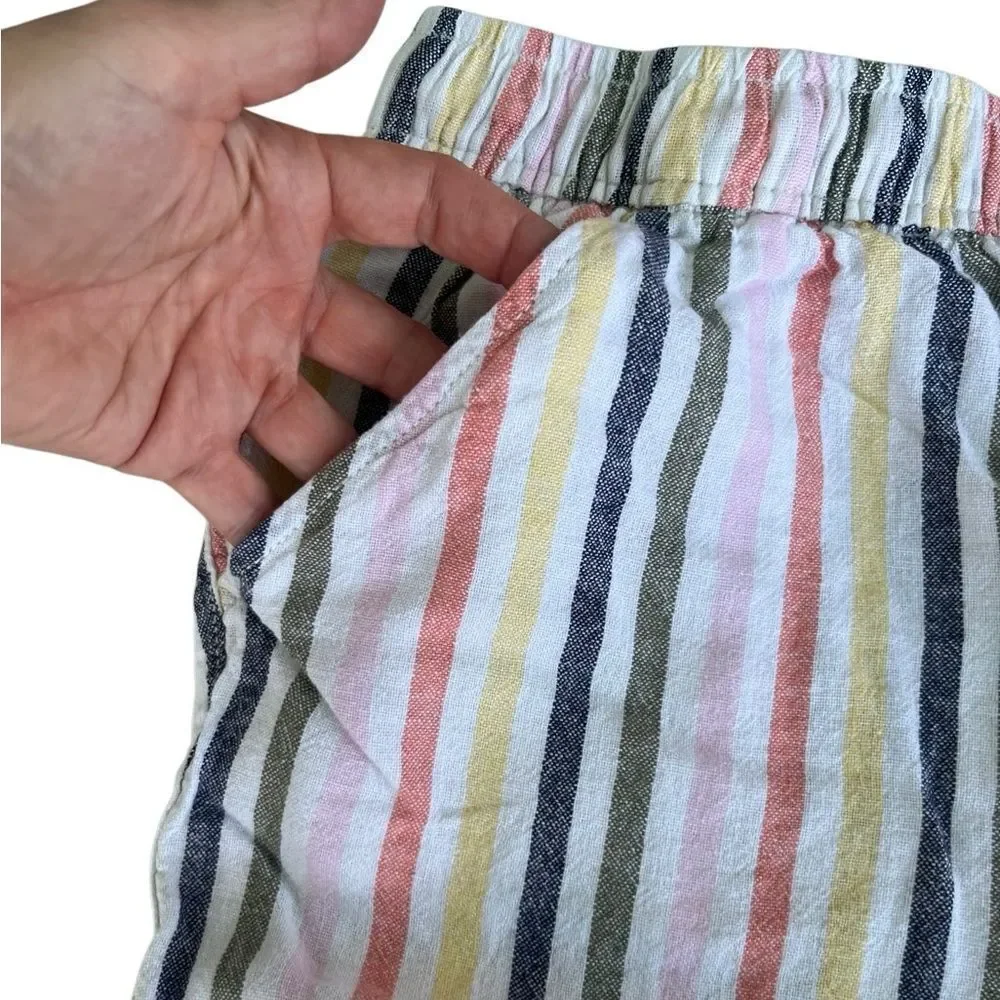 Old Navy Linen-Blend Striped Shorts – Girls Size XXL (18)